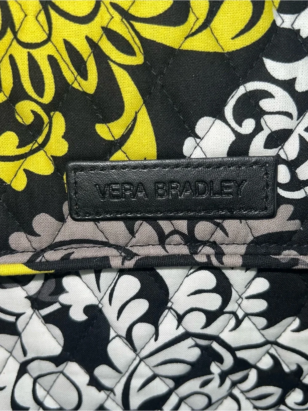 Vera Bradley Backpack Yellow Birdie Floral Quilted Cotton  display picture 2
